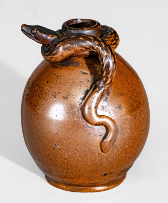 Fine Anna Pottery Stoneware Snake Jug, 