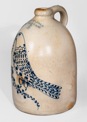 Two-Gallon William Warner / West Troy, NY Stoneware Jug.