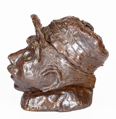Unusual Sewertile Figure of Baseball Player, c1900-1930