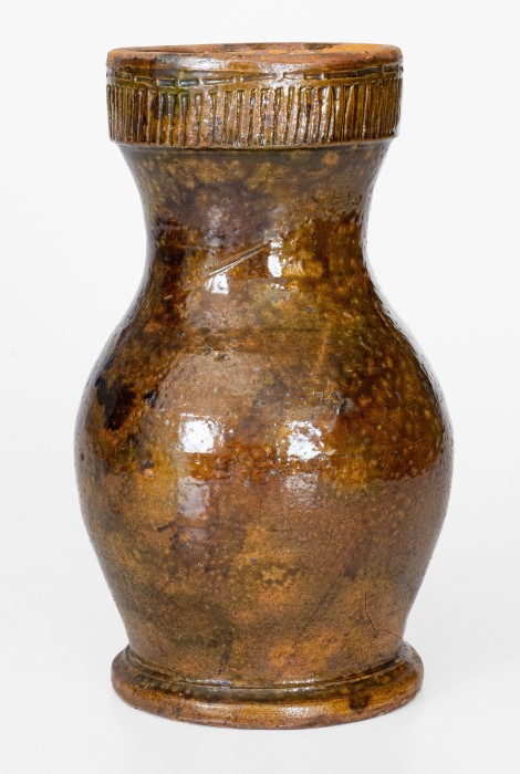 Rare WINCHESTER / POTTERIES / VA Redware Vase, Round Hill Pottery, Frederick County, VA, c1930