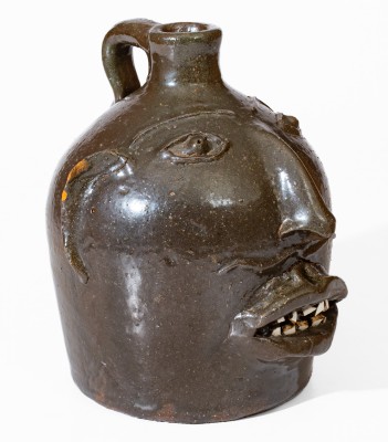 Rare Otto Brown Southern Stoneware Face Jug