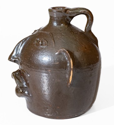 Rare Otto Brown Southern Stoneware Face Jug