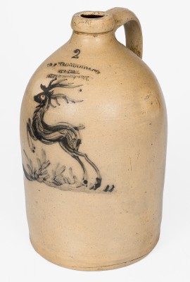 Rare WM. A. MACQUOID & CO. / NEW YORK Stoneware Deer Jug