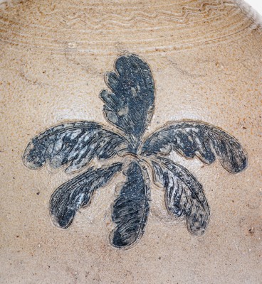 Extremely Rare and Important Chester Webster Jug w/ Incised Cobalt Birds, Cover of Scarborough s NC Decorated Stoneware