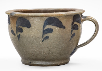Extremely Rare Stoneware Chamber Pot attrib. Swank Pottery, Johnstown, PA