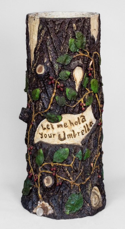 Extremely Rare Prison-Made Municipal Pottery / Chicago, Ill Earthenware Umbrella Stand