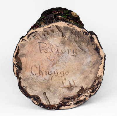 Extremely Rare Prison-Made Municipal Pottery / Chicago, Ill Earthenware Umbrella Stand