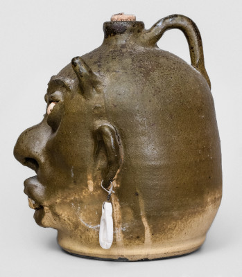 Rare Lanier Meaders (Cleveland, GA) Devil Face Jug, circa 1970