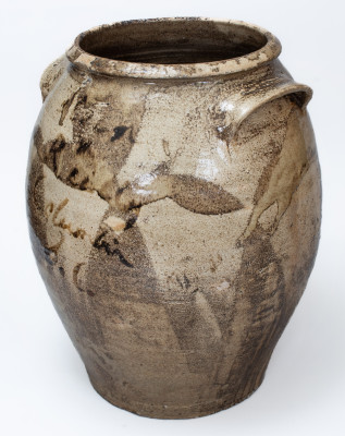 Extremely Rare and Important Columbia, South Carolina Stoneware Merchant Jar att. L. M. Landrum, c1860