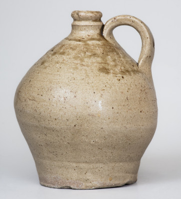 Fine Pottersville, Edgefield District, SC Stoneware Quart-Sized Jug w/ Impressed U Mark