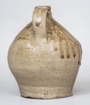 Fine Pottersville, Edgefield District, SC Stoneware Quart-Sized Jug w/ Impressed U Mark