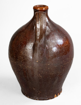 Fine Salem, North Carolina Moravian Redware Jug, c1790-1830