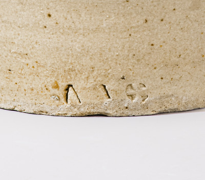 Exceptional attrib. Pottersville Stoneware Manufactory, Edgefield Dist, SC Triple-Stamped Stoneware Jug, c1825