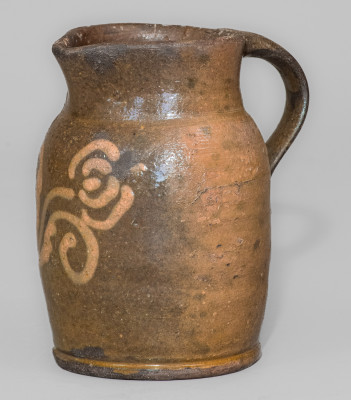 Extremely Rare attrib. Mottern Pottery, Carter County, Tennessee Small-Sized Redware Cream Pitcher