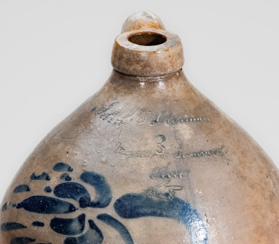 Extremely Rare Stoneware Jug by Abolitionist Potter, 