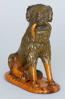 Pennsylvania Redware Dog Figure
