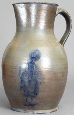 Stoneware Pitcher, probably David Greenland Thompson, Morgantown, WV