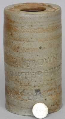 Early Manhattan, NY Stoneware Canning Jar, Thomas Commeraw