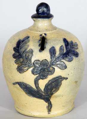 Remmey, Philadelphia Stoneware Bank w/ Incised Bird