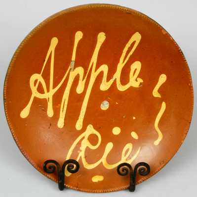 Pennsylvania Redware Apple Pie Plate