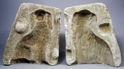 Original Plaster Mold for Redware Spaniels, Bell Pottery, Strasburg, VA