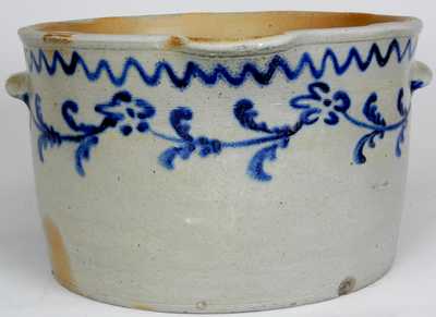 Morgan Maker / Pitt Street / Baltimore / 1825 Stoneware Milkpan