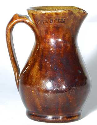 JOHN BELL Redware Pottery Cream Pitcher