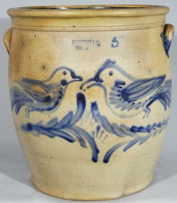 J.B. PFALTZGRAFF / YORK, PA Stoneware Birds Crock