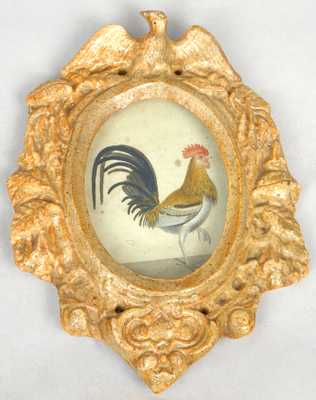 S. Bell Redware Picture Frame, attrib. Solomon Bell, Strasburg, VA