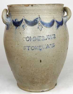 COMMERAWS / STONEWARE, CORLEARS / HOOK Manhattan, NY Stoneware Jar by Thomas Commeraw