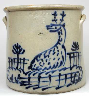 EDMANDS & CO, Charlestown, MA Stoneware Deer Crock