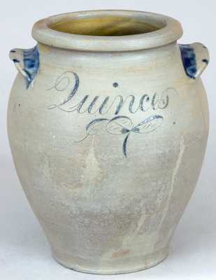 Early Richmond, VA Stoneware Quinces Jar, probably B. DuVal & Co.