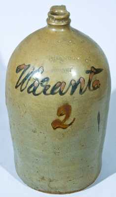 CHANDLER MAKER, Edgefield, SC Pottery Warante[d] / 2 Jug