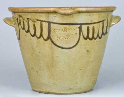 CHANDLER MAKER, Edgefield, SC Alkaline-Glazed Stoneware Milkpan