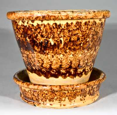 JOHN BELL / WAYNESBORO Redware Pottery Large-Sized Flowerpot