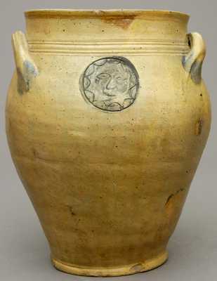 Early NJ Sun Face Jar, attrib. Xerxes Price, South Amboy