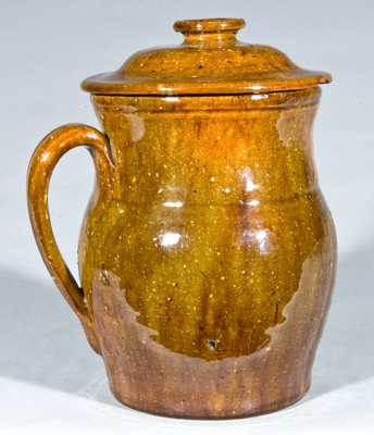 JOHN BELL Redware Lidded Ale Mug