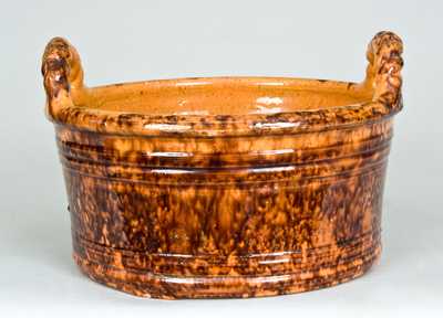 JOHN BELL / WAYNESBORO Redware Butter Tub