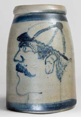 Southwestern PA Stoneware Wax Sealer w/ the Figure of a Baseball Player