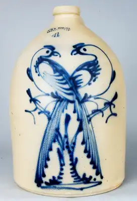 Norton Double Pheasant Pottery Jug
