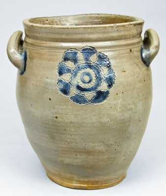 C. CROLIUS / MANUFACTURER / MANHATTAN-WELLS / NEW-YORK Stoneware Jar