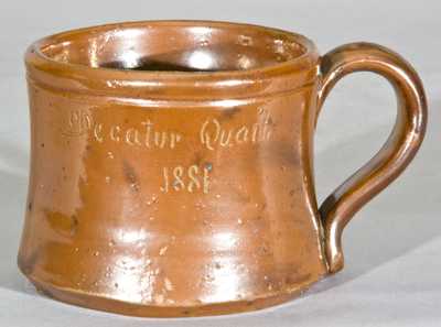Decatur Quail / 1881 Anna Pottery Frog Mug