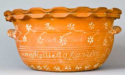 Antique Redware Urn (Anthony Bacher, Thurmont, MD)