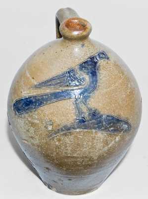 Stoneware Jug w/ Incised Pheasant, probably Crolius or Remmey, Manhattan, NY