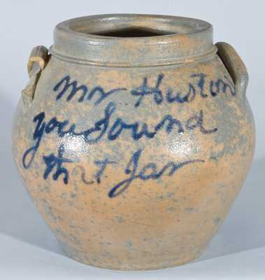 Rockingham County, VA Stoneware Jar, attrib. J.D. Heatwole