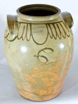 CHANDLER MAKER, Edgefield, SC Stoneware Crock