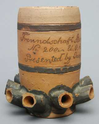 Jackson Square Pottery Stoneware Pipe Holder, Only Known Jackson Square Piece