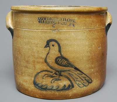 COWDEN & WILCOX / HARRISBURG, PA Stoneware Bird Crock