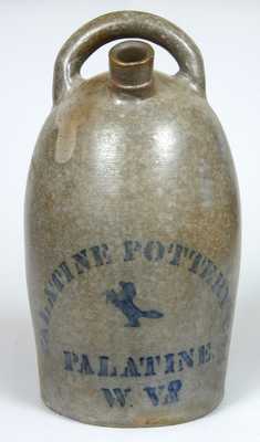 PALATINE POTTERY Co. / PALATINE / W. VA Harvest Jug