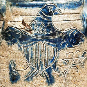 Manhattan Stoneware Jar with Incised Eagle, Inscribed New York / Oct. 25 / 1802